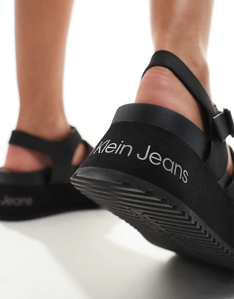 Calvin Klein Jeans Platform Gladiator Sandals In Black For Women Triple Black 2 Calvin Klein Jeans Platform Gladiator Sandals In Black For Women Triple Black - Image 2