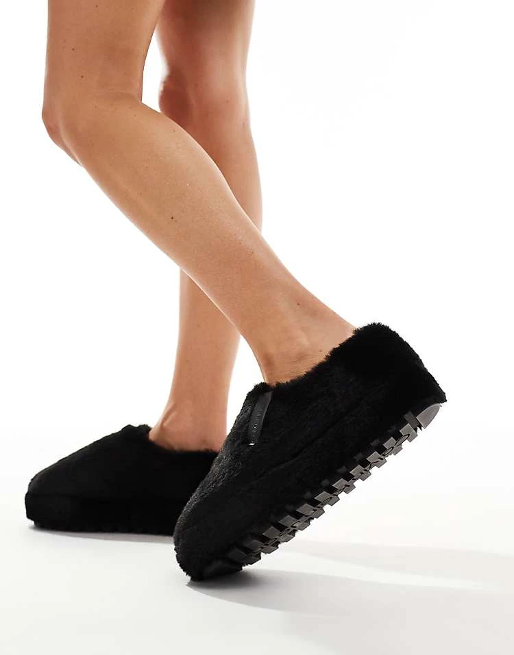 Calvin Klein Jeans Fur Mule Slippers In Black For Women Triple Black 4 Calvin Klein Jeans Fur Mule Slippers In Black For Women Triple Black - Image 4