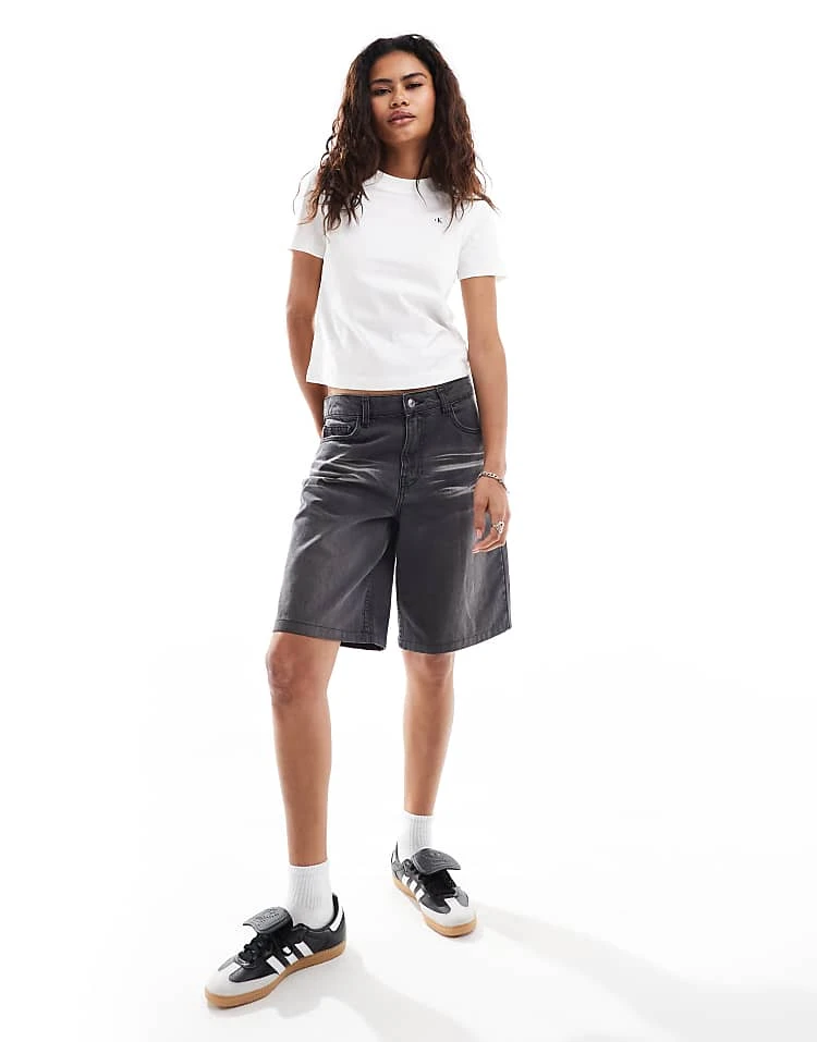 Calvin Klein Jeans Back Print Baby Tee In White For Women Bright White 4 Calvin Klein Jeans Back Print Baby Tee In White For Women Bright White - Image 4