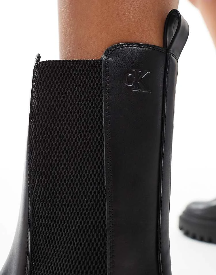Calvin Klein Jeans Flatform Chelsea Boot In Black For Women Triple Black 4 Calvin Klein Jeans Flatform Chelsea Boot In Black For Women Triple Black - Image 4