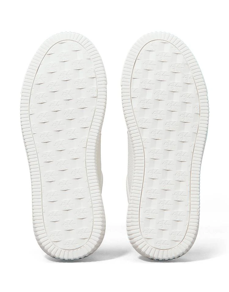Calvin Klein Jeans Leather Trainers In Bright White/aragon For Women 3 Calvin Klein Jeans Leather Trainers In Bright White/aragon For Women - Image 3